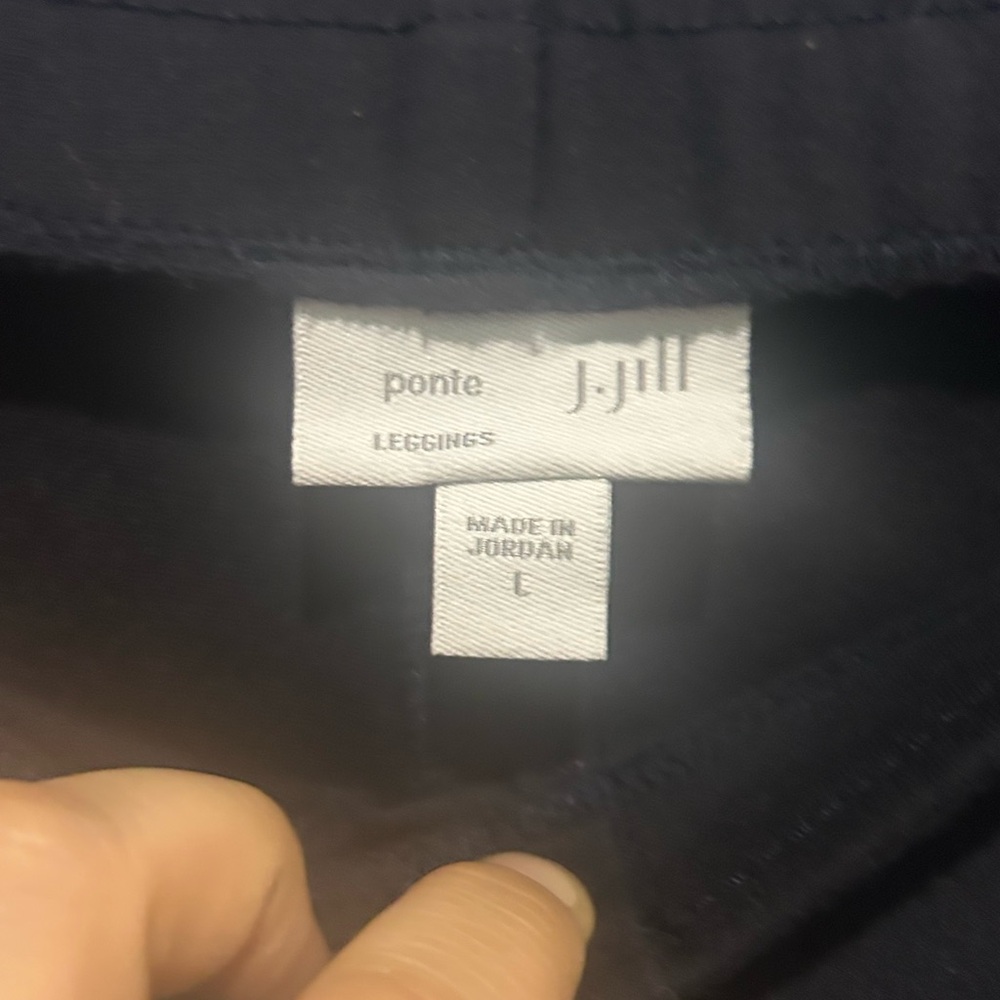 J. Jill Dark Navy Leggings size large pointe